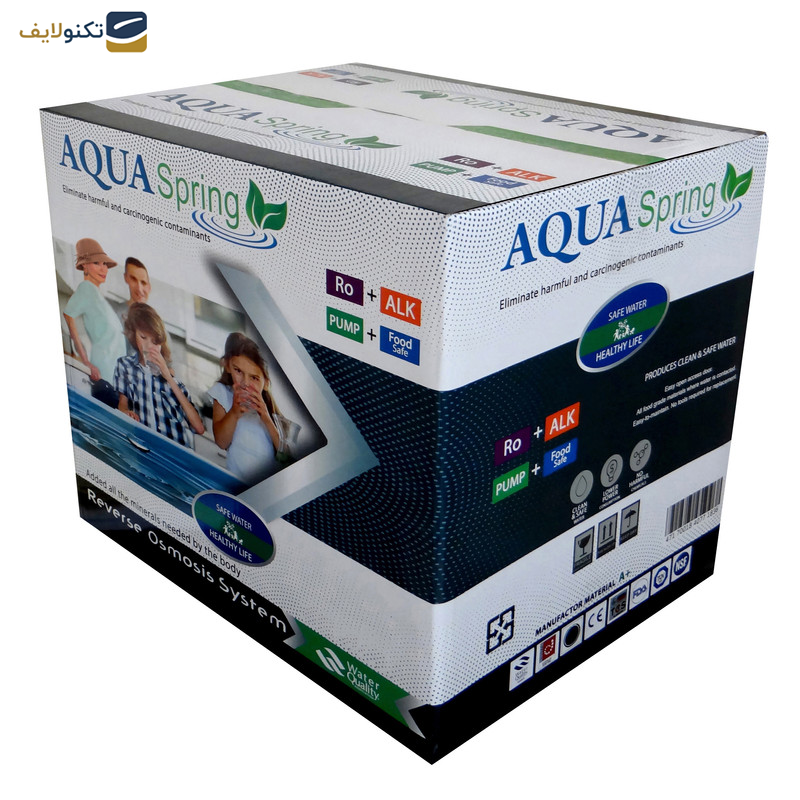 دستگاه تصفیه کننده آب آکوآ اسپرینگ مدل RO-S7-WZ 7077 به همراه فیلتر مجموعه 4 عددی - 